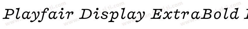 Playfair Display ExtraBold Italic字体转换
